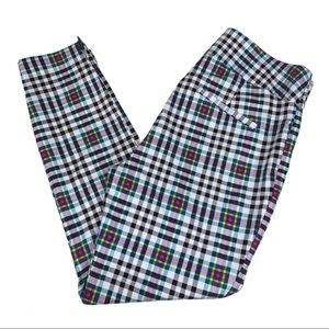 NEW YORK & COMPANY PLAID CROP PANTS NWOT